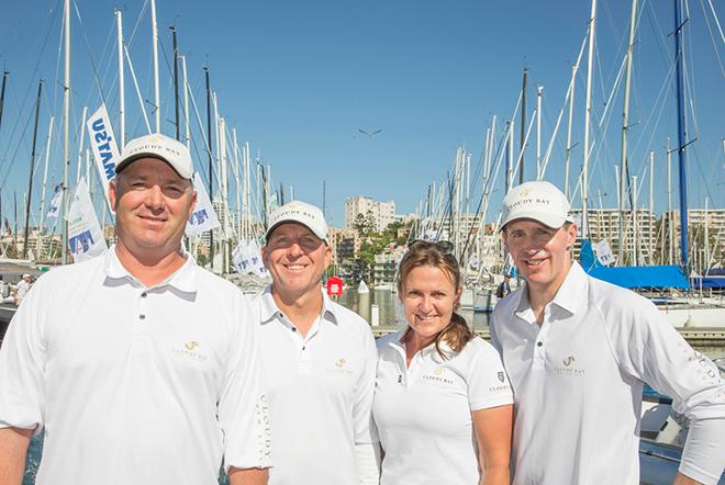 Gavin Brady, Aaron Rowe, Donna Hay, Andrew McLaren at the CYCA pre-start - 2016 Rolex Sydney Hobart Yacht Race © Steve Christo